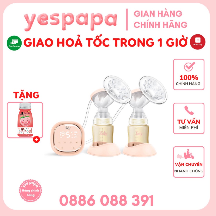 [HÀNG CHÍNH HÃNG] Máy hút sữa điện đôi Fatzbaby Resonance 3 Plus - FB1161VN