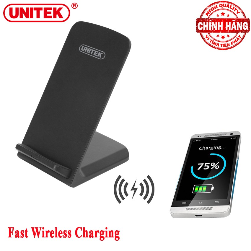 Đế sạc nhanh không dây cho Smartphone Samsung, iPhone, LG... chuẩn Qi1.2 - Unitek M002ABK