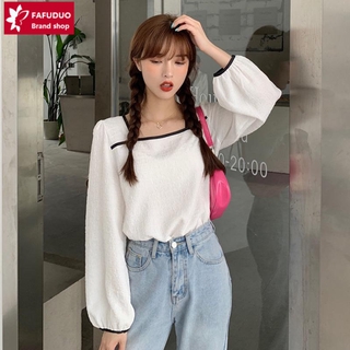 Áo Sơ Mi Tay Phồng Dài Cổ Vuông Thời Trang Mùa Thu 2020