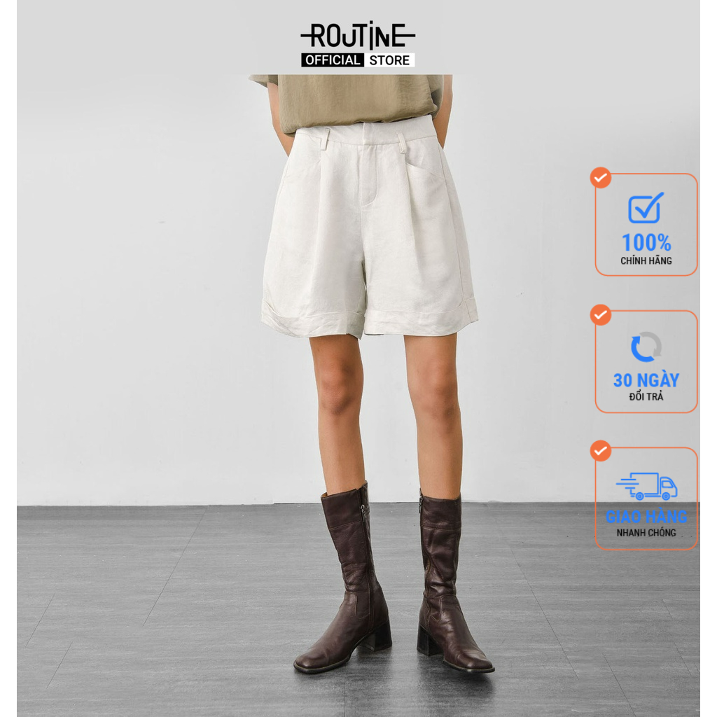 Quần short linen Lơ-V - Routine 10S21PSHW001