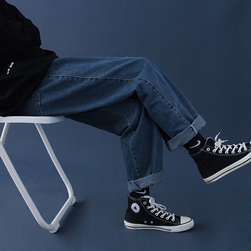 Quần jeans dài ống rộng phong cách hợp thời trang cho nam kích thước S-5XL