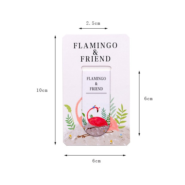 BOOKMARK NAM CHÂM ĐÁNH DẤU TRANG FLAMINGO &amp; FRIEND SIÊU XINH XẮN