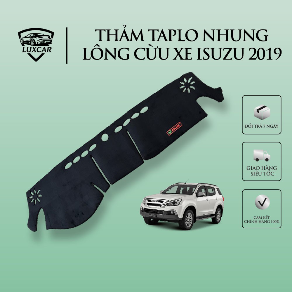 Thảm TAPLO nhung lông cừu LUXCAR cao cấp cho xe ISUZU MU-X đời 2019