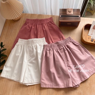 Quần short kaki trơn cạp chun basic