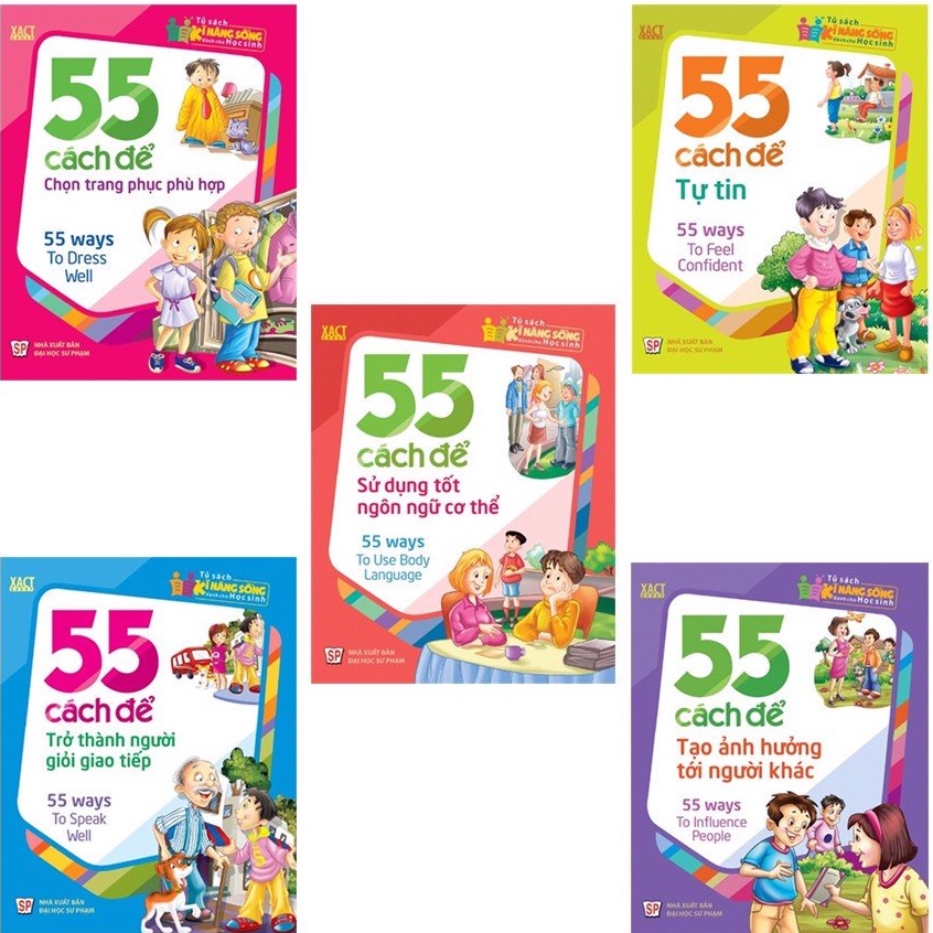 Sách: Combo 5 Cuốn 55 Cách Chọn Trang Phục + Tự Tin + Tạo Ảnh Hưởng + Giỏi Giao Tiếp + Sử Dụng Ngôn Ngữ Cơ Thể
