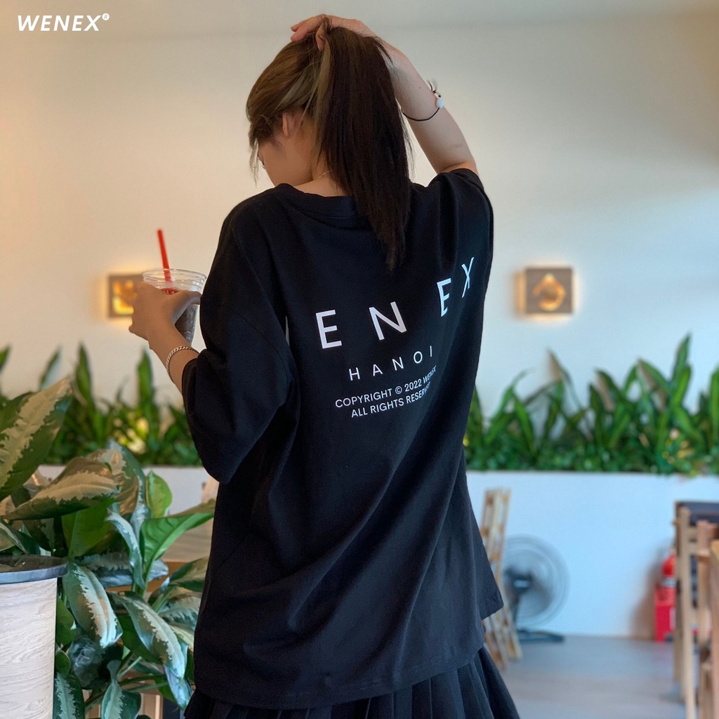 Áo Thun Tay Lỡ WENEX Phông Unisex Nam Nữ Cotton Oversize Form Rộng Local Brand Popular Logo