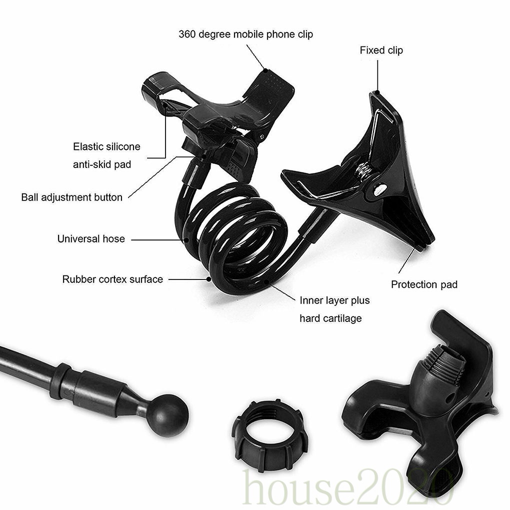 Giá Đỡ Điện Thoại Kẹp Đầu Giường Linh Hoạt 2020