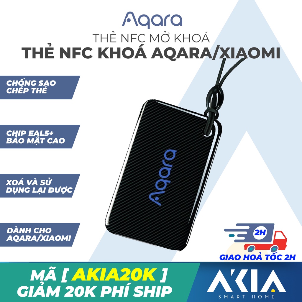 Thẻ NFC Aqara dành cho khóa thông minh Aqara/Xiaomi - Thẻ NFC với Công Nghệ EAL5 chống sao chép thẻ