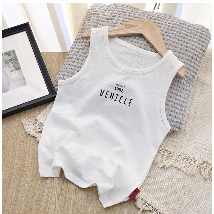 Áo ba lỗ cho bé trai, bé gái mặc hè chất cotton size đến 45kg - Áo ba lỗ 1982