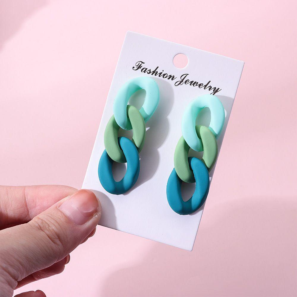 1 Khuyên Tai Acrylic Tua Rua Phong Cách Vintage Thời Trang