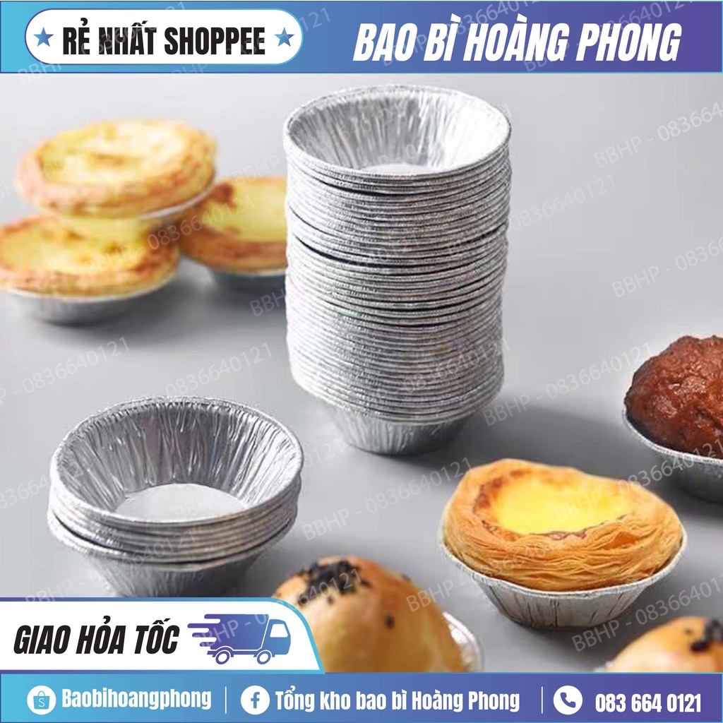 [Freeship] Đế giấy Bạc bánh tart hàng dày đẹp