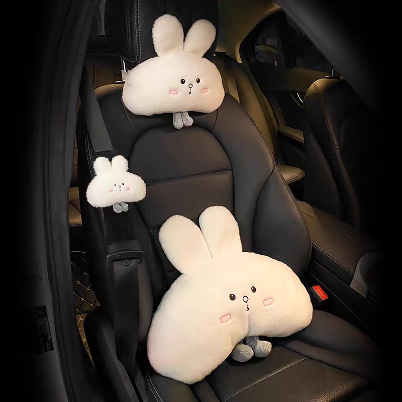 Set tựa cổ , tựa eo Thỏ Cony dễ thương trên ô tô