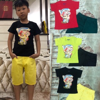 Bộ Quần Kaki Áo Cotton 12kg -32kg In 3D Mèo