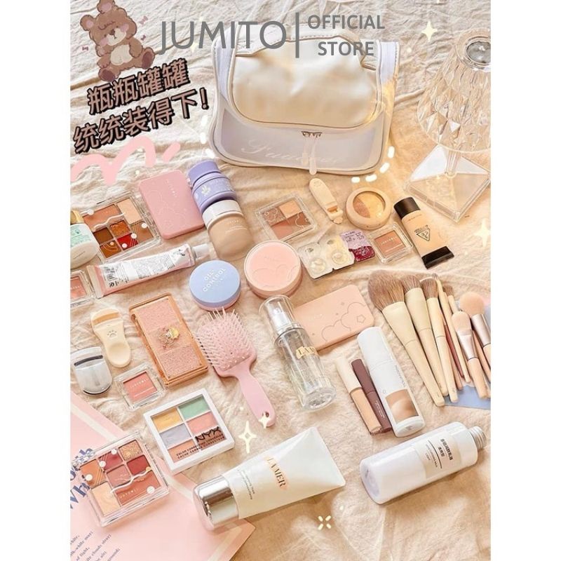 Túi xách nữ COS.METIC BAG đựng đồ mỹ phẩm đa năng nhiều ngăn nhựa PVC chống thấm nước JUMITO T3.003.HO