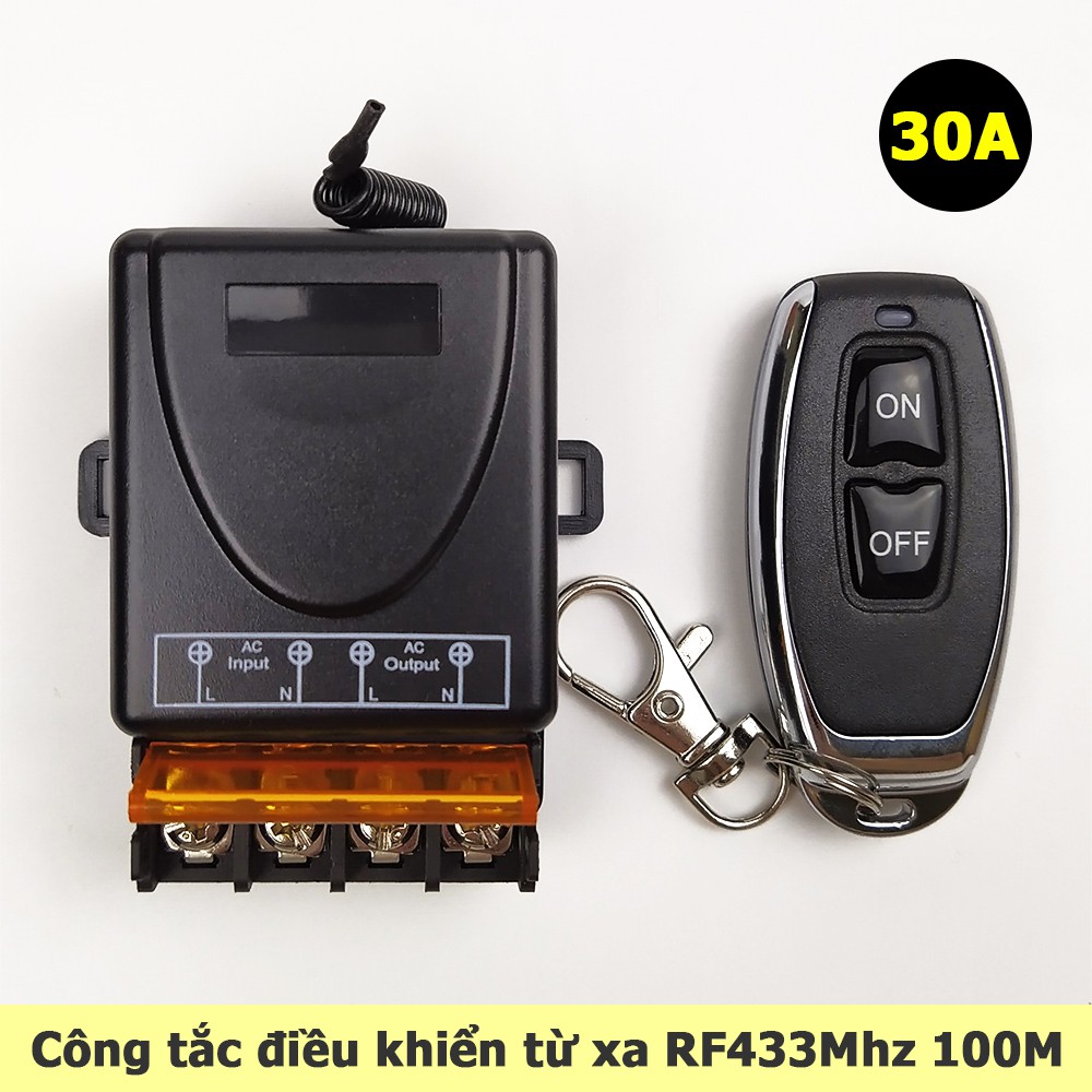 Công tắc RF 433Mhz 100M 30A điều khiển từ xa