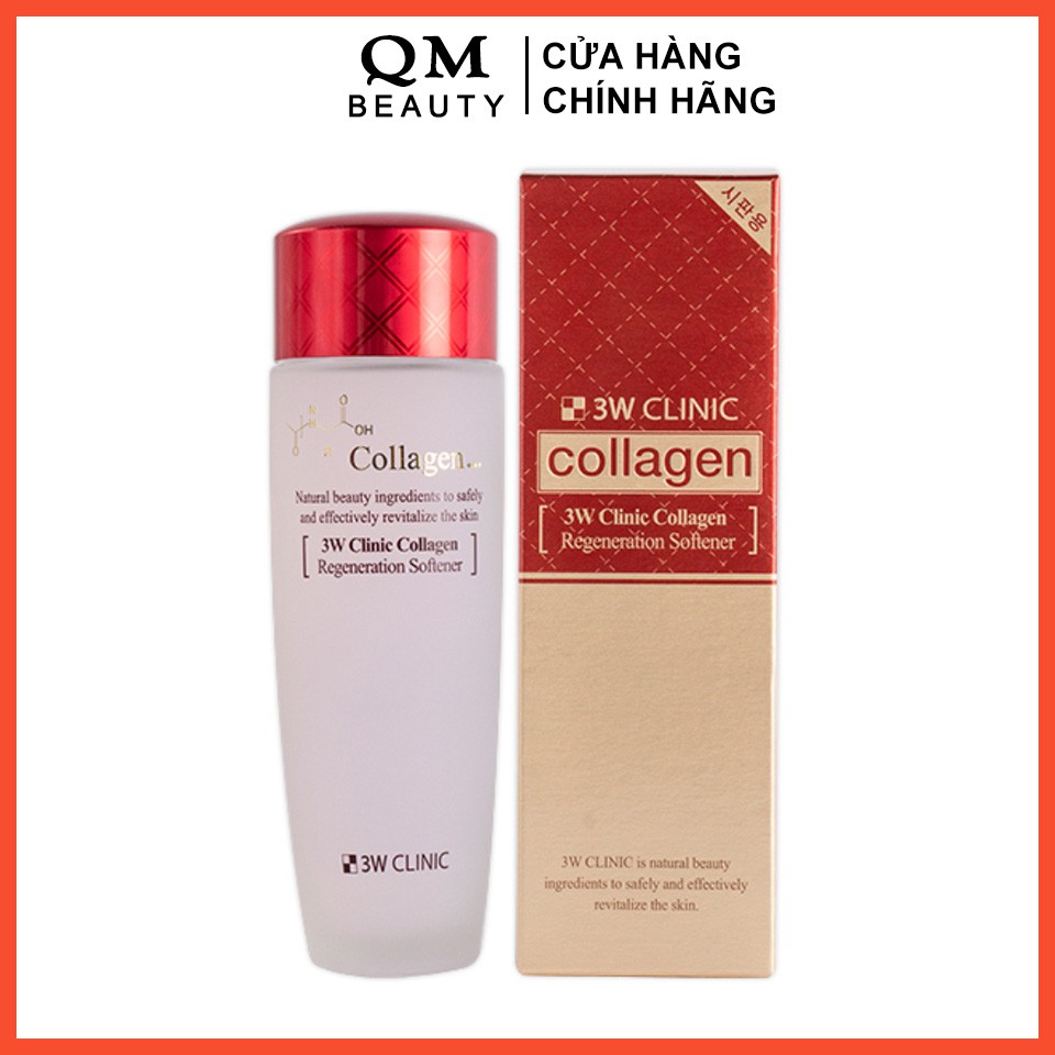 Nước hoa hồng 3W Clinic Collagen Regeneration Softener 150ml Hàn Quốc dưỡng ẩm phục hồi tái tạo da