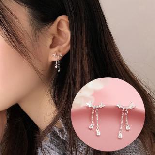 Bông tai mạ bạc họa tiết bướm xinh xắn thời trang cho nữ