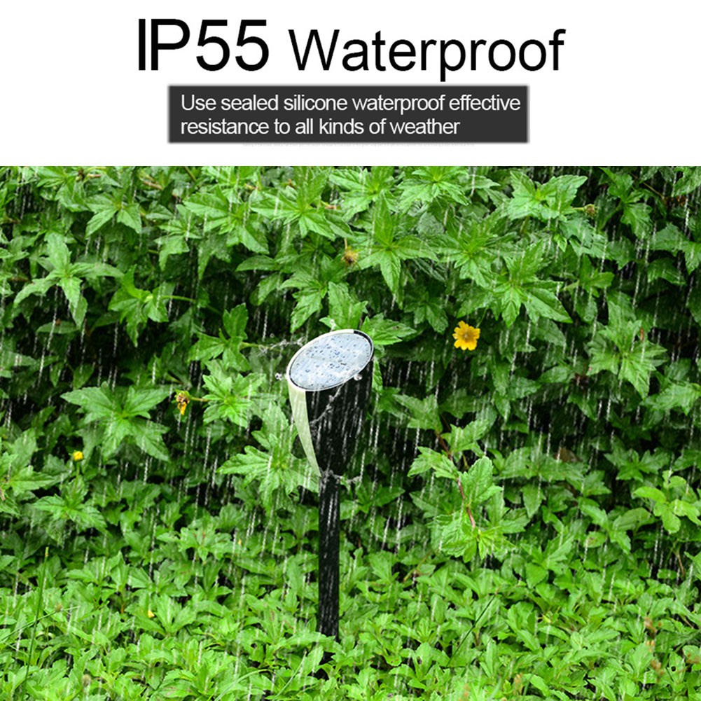 LED Solar Power Two Colors Garden Music Lamp Outdoor Waterproof Light