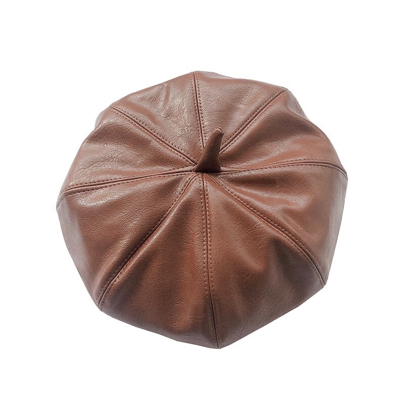 Mũ nón da beret có dây chỉnh vòng đầu mẫu mới cực xinh BR03