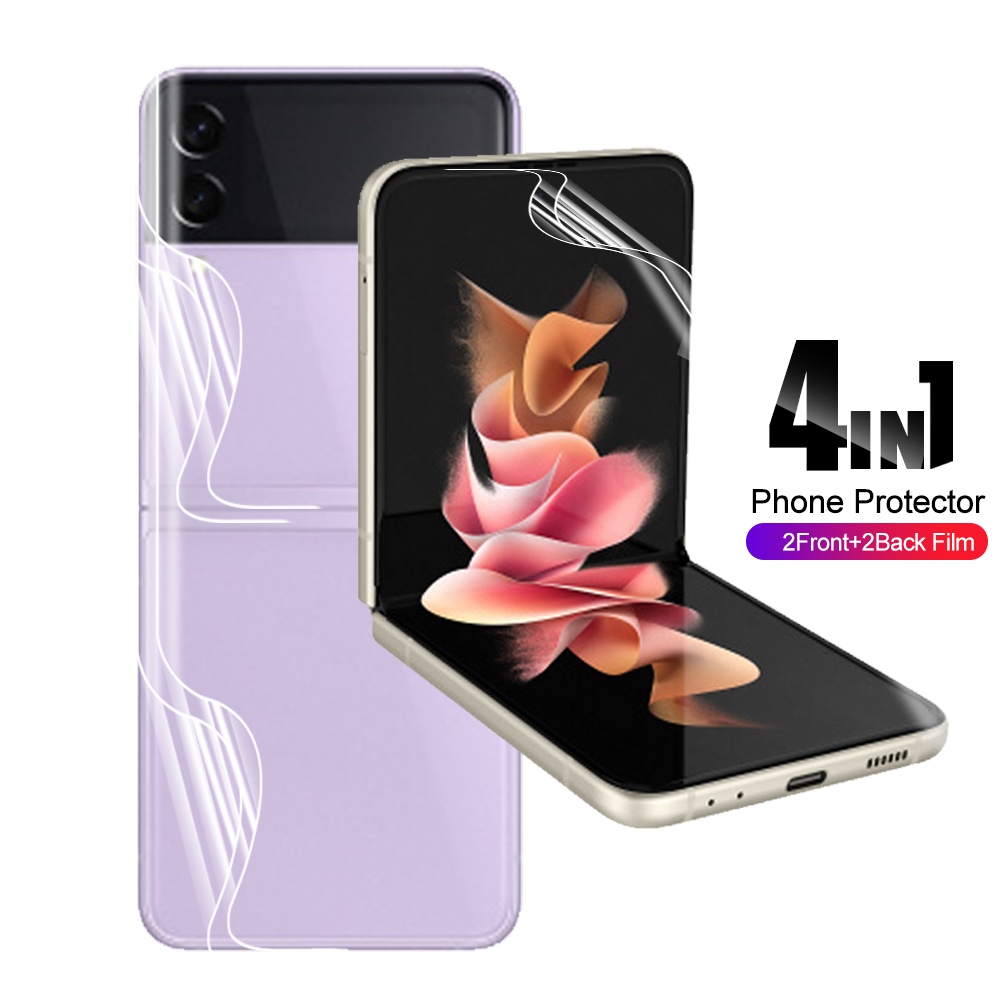 Miếng Dán Hydrogel Bảo Vệ Mặt Trước Và Sau 4 Trong 1 Cho Samsung Galaxy Z Flip4 	
 Kính Cường Lực Bảo Vệ Màn Hình Điện Thoại Zflip4 4