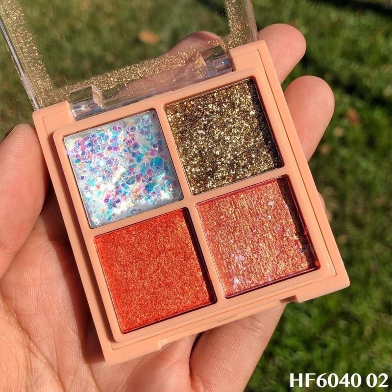 Bảng màu mắt mini 4 màu lắp lánh SIVANNA COLORS MOON AND STAR MINI PALETTE HF6040