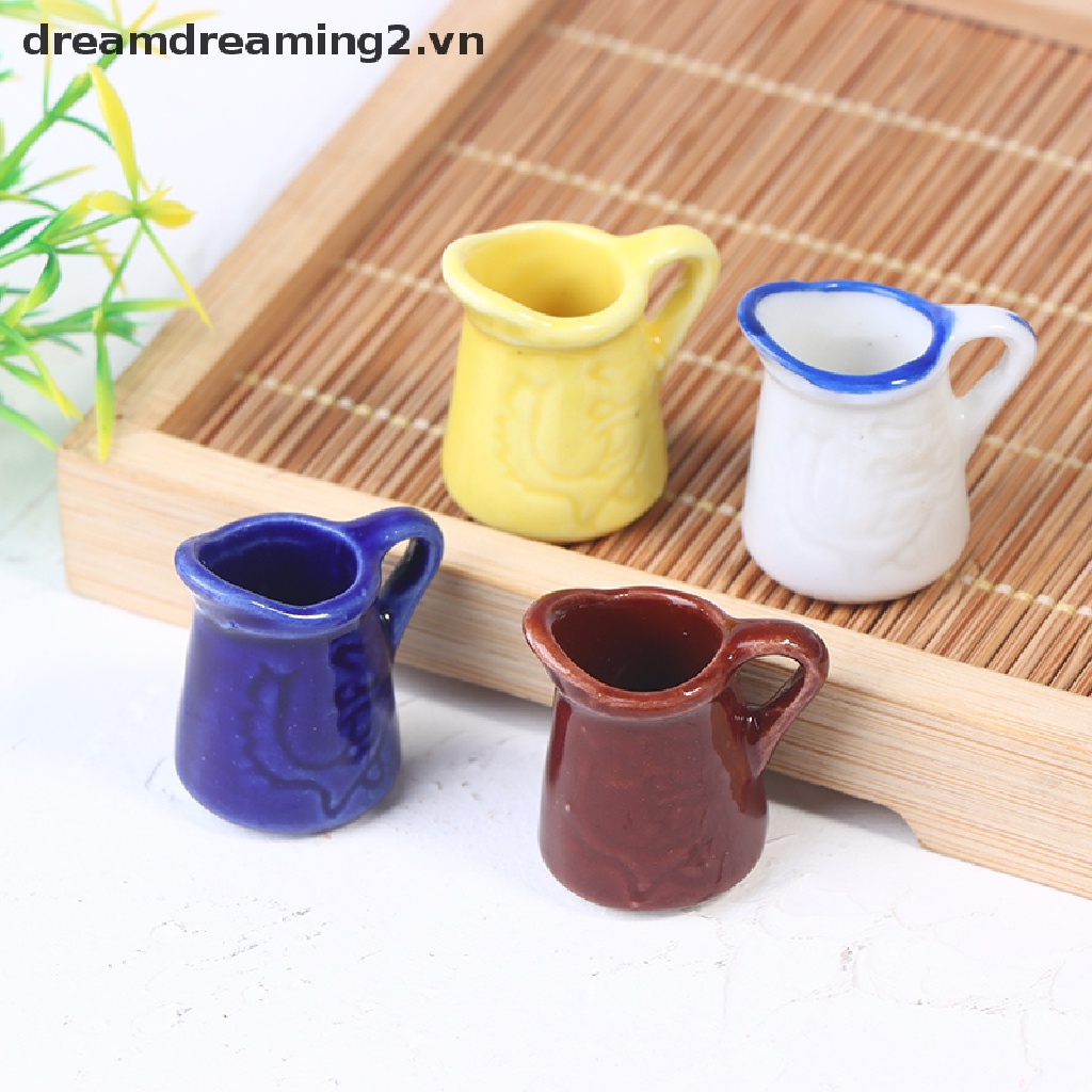 Bình đựng dầu gia vị bằng gốm sứ tỉ lệ 1:12 cho búp bê