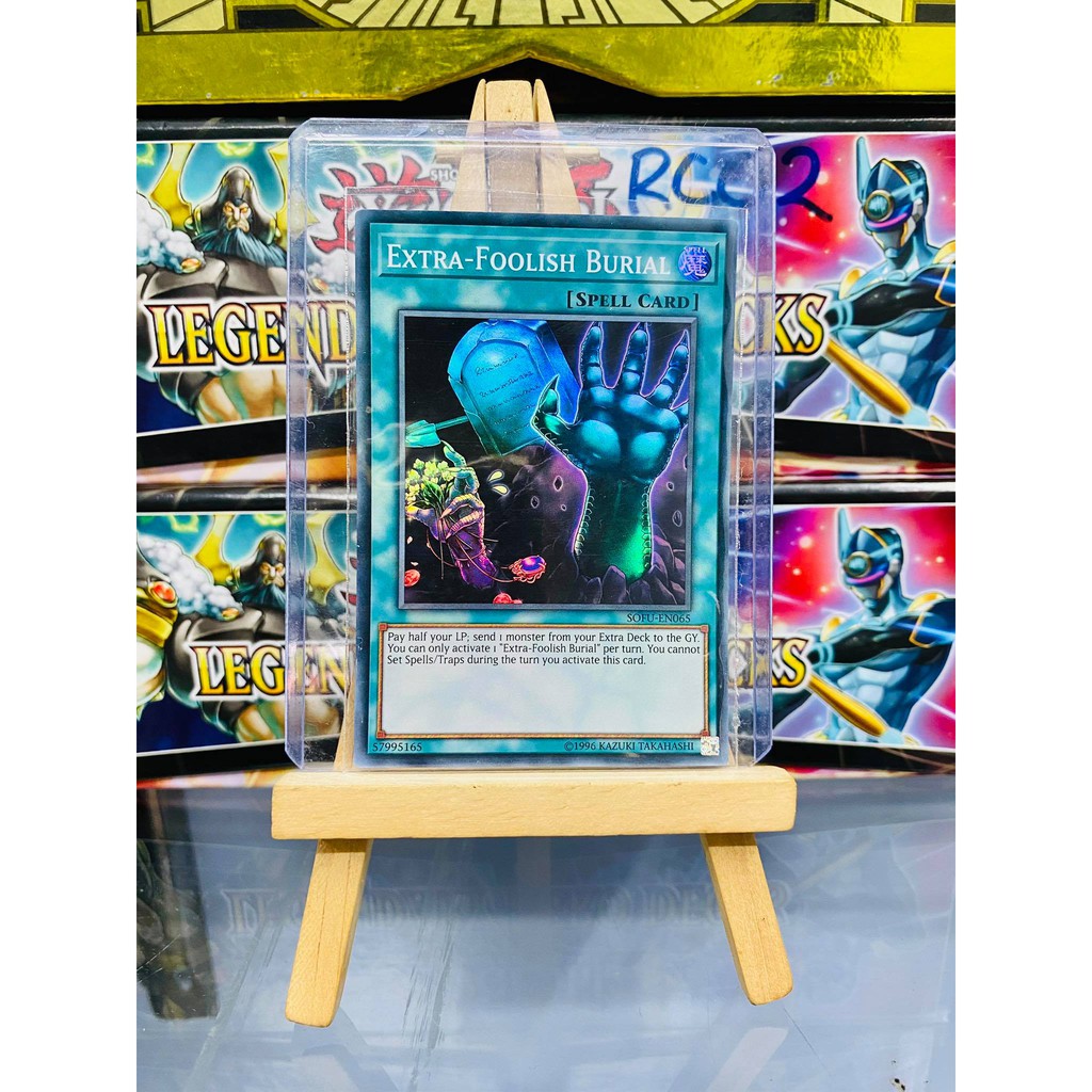 [ Dưa Hấu Yugioh ] Lá bài thẻ bài Extra-Foolish Burial – Super Rare - Tặng bọc bài nhựa bảo quản