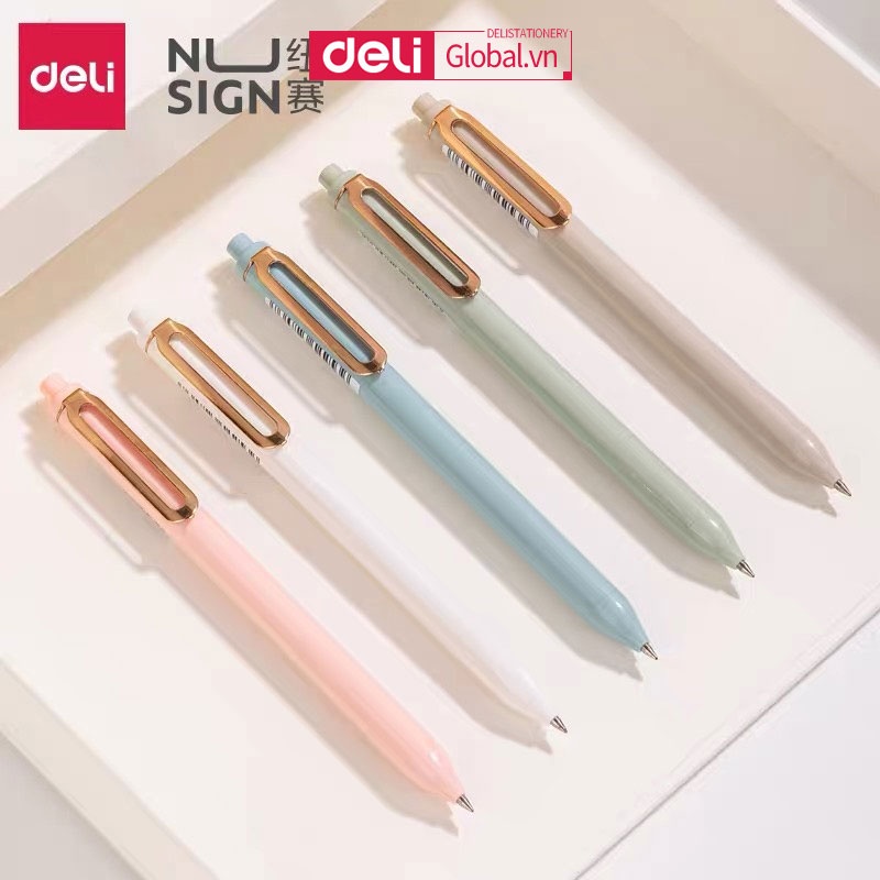 Bút Bi Mực Đen Ngòi 0.5MM Có Thể Thu Gọn Tiện Dụng