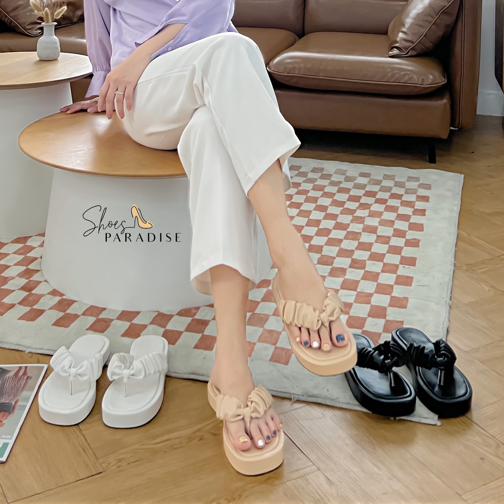 Dép nữ đế xuồng thời trang đế bằng bánh mì phong cách ulzzang SHOES PARADISE DĐX