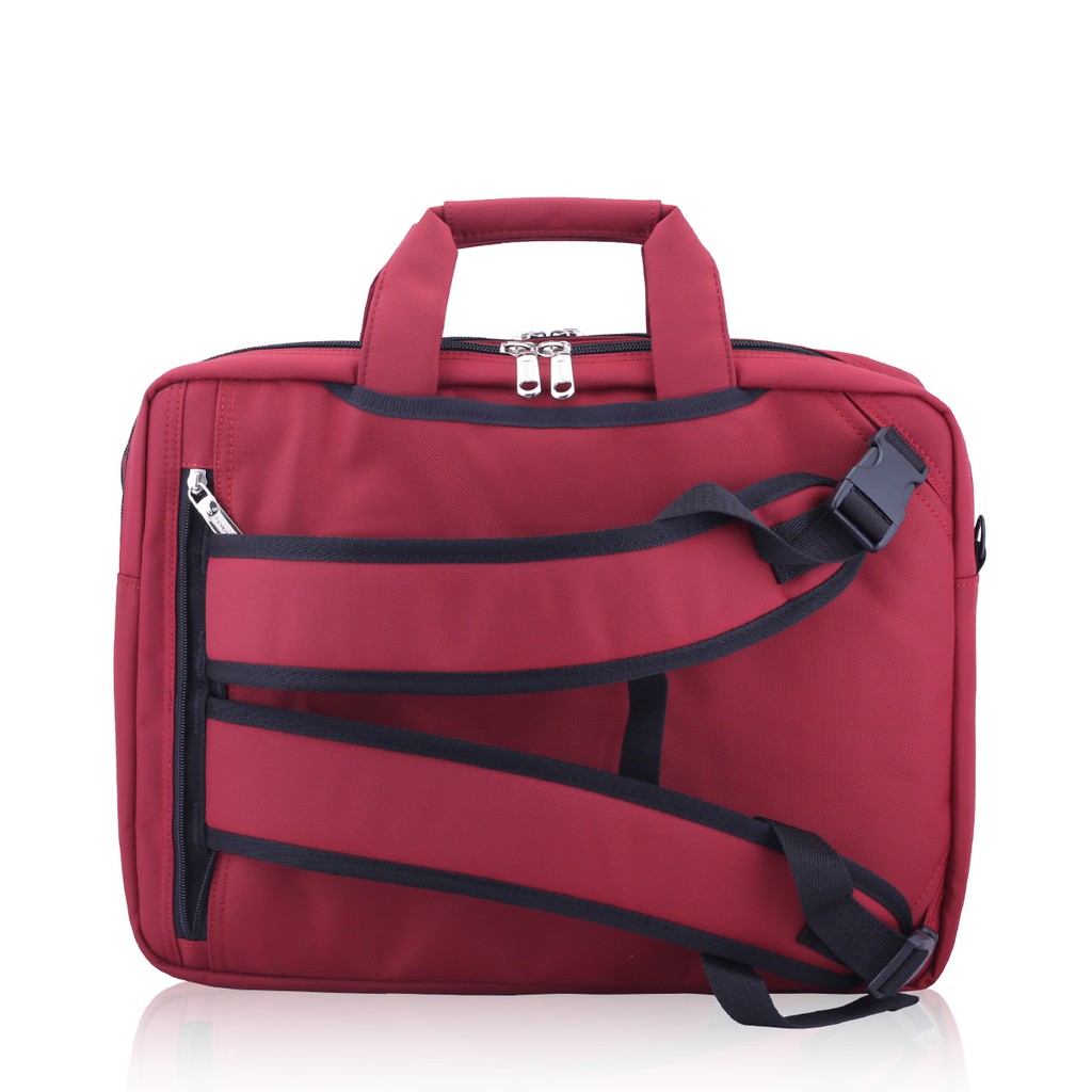 Cặp laptop đa năng, có quai đeo balo, cặp văn phòng có quai đeo chéo Kim Long KL33 màu đỏ | BigBuy360 - bigbuy360.vn