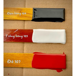 [Giá Hủy Diệt] Sơn chậu kiểng hệ nước ngoài trời Okay Paint màu trắng 103, Đen 104, Đỏ 107 (lon 1kg)