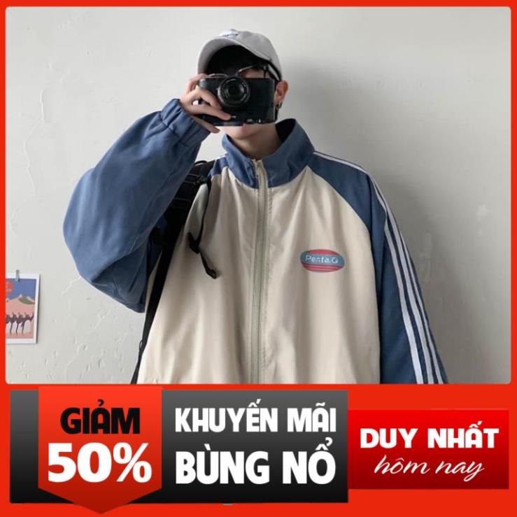SALE Áo khoác bóng chày 3 sọc cổ đứng có khóa kéo thời trang TINOWEAR Hàn Quốc Unisex cho nam nữ - Áo bomber giá rẻ