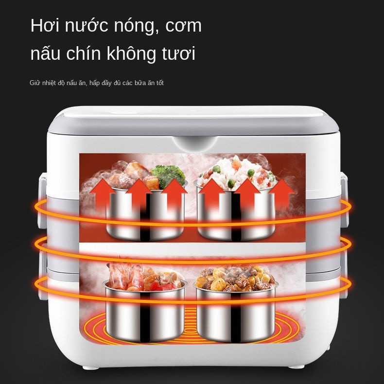 Hộp cơm giữ nhiệt nhiệt, hâm nóng hẹn giờ, phích cắm nồi điện mini tự và làm việc