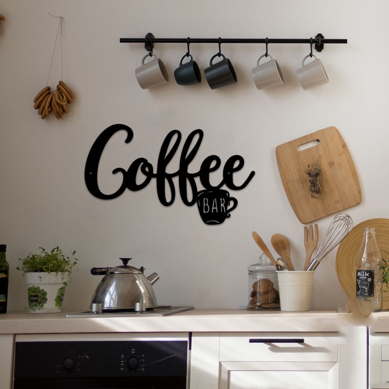 Bảng Hiệu Treo Tường Bằng Kim Loại In Chữ Trang Trí Quán Cà Phê/Bar