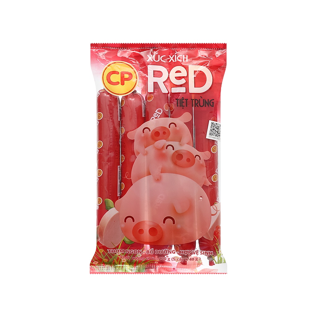 Xúc xích heo tiệt trùng CP RED gói 200g | BigBuy360 - bigbuy360.vn