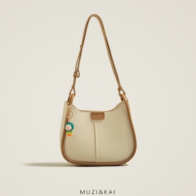 🌸Hàng Order🌸 Túi Xách Muzi&kai Chính Hãng Da Trơn Khóa Kéo Quai Da Đeo Kèm Móc Trang Trí Sang Chảnh Nữ Tính 🌸 Quảng Châu