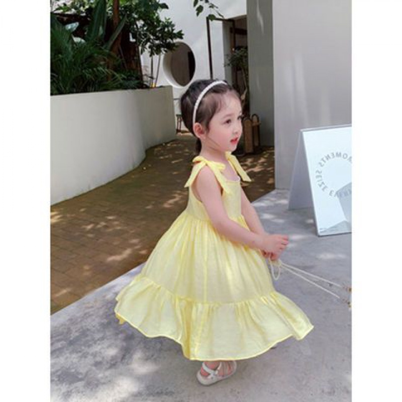 Hàng Mới Về Đầm Công Chúa Một Mảnh Đính Hạt Ngọt Ngào Thời Trang Mùa Hè Cho Bé Gái 3-8 Tuổi