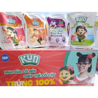 Thùng Sữa Chua Uống Lif Kun dâu + cam + nho + socola + ổi