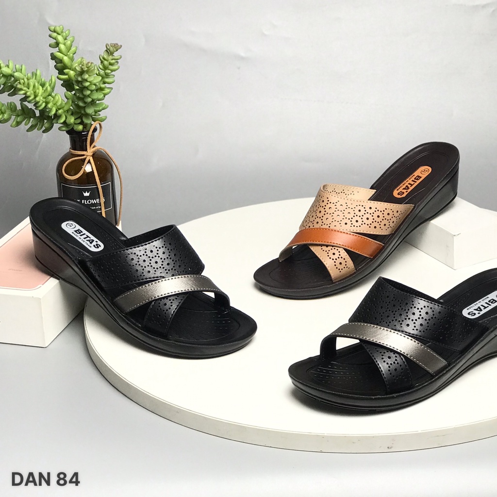 Dép lê nữ BITAS ❤️FREESHIP❤️ Dép lê bà già quai dây phối 2 màu đế siêu nhẹ DAN84