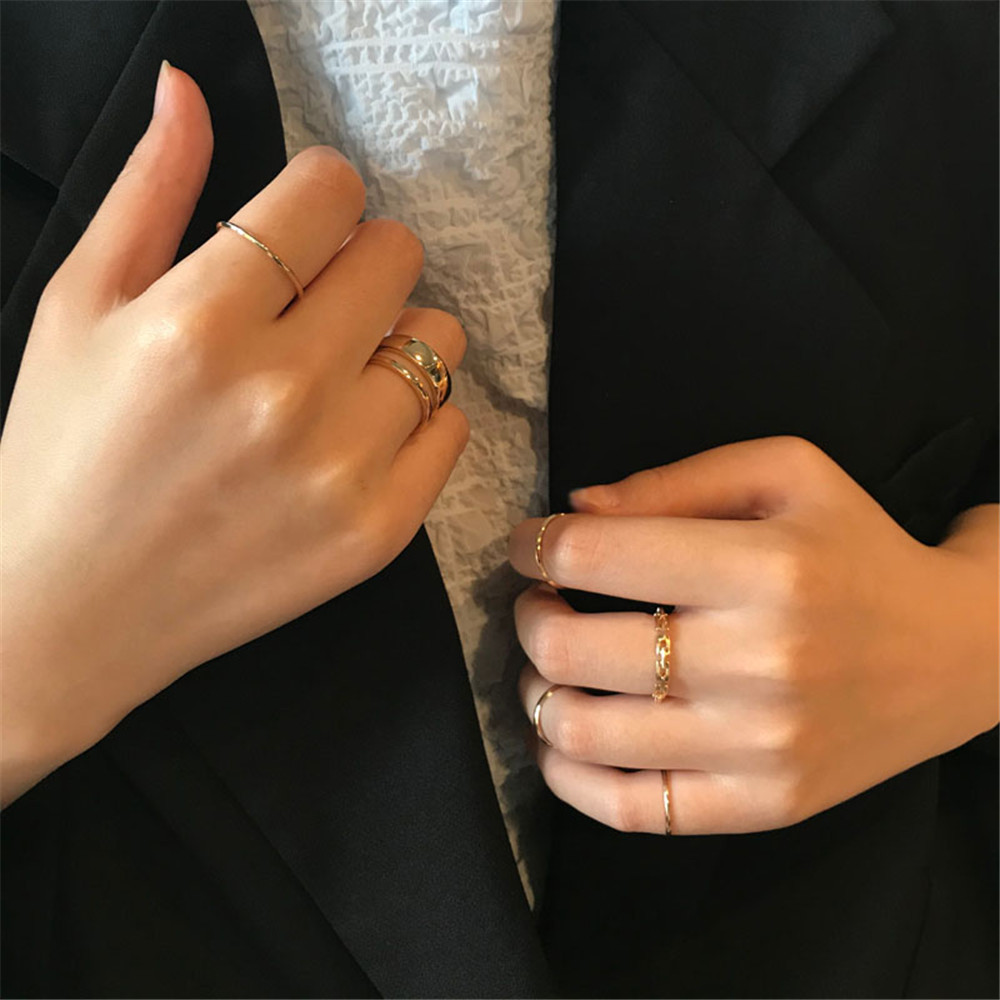 Set 7 nhẫn phong cách thời trang retro dành cho nữ