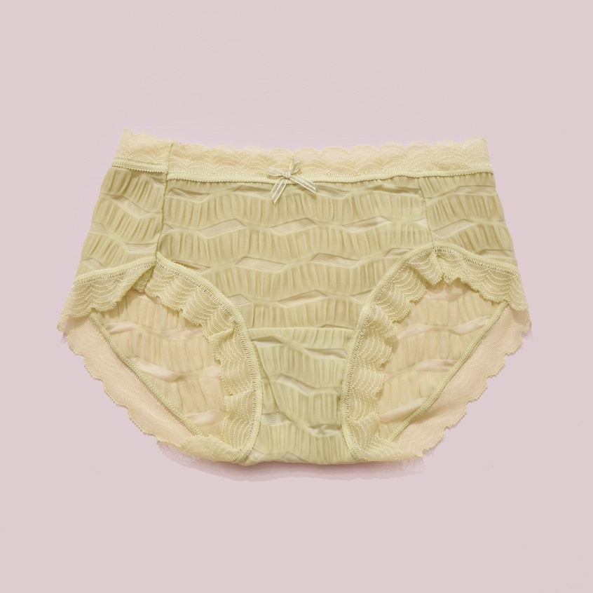 Quần Lót Nữ Ren Sbra Nhún Phối Nơ Mềm Mại Thông Thoáng Sexy QR15