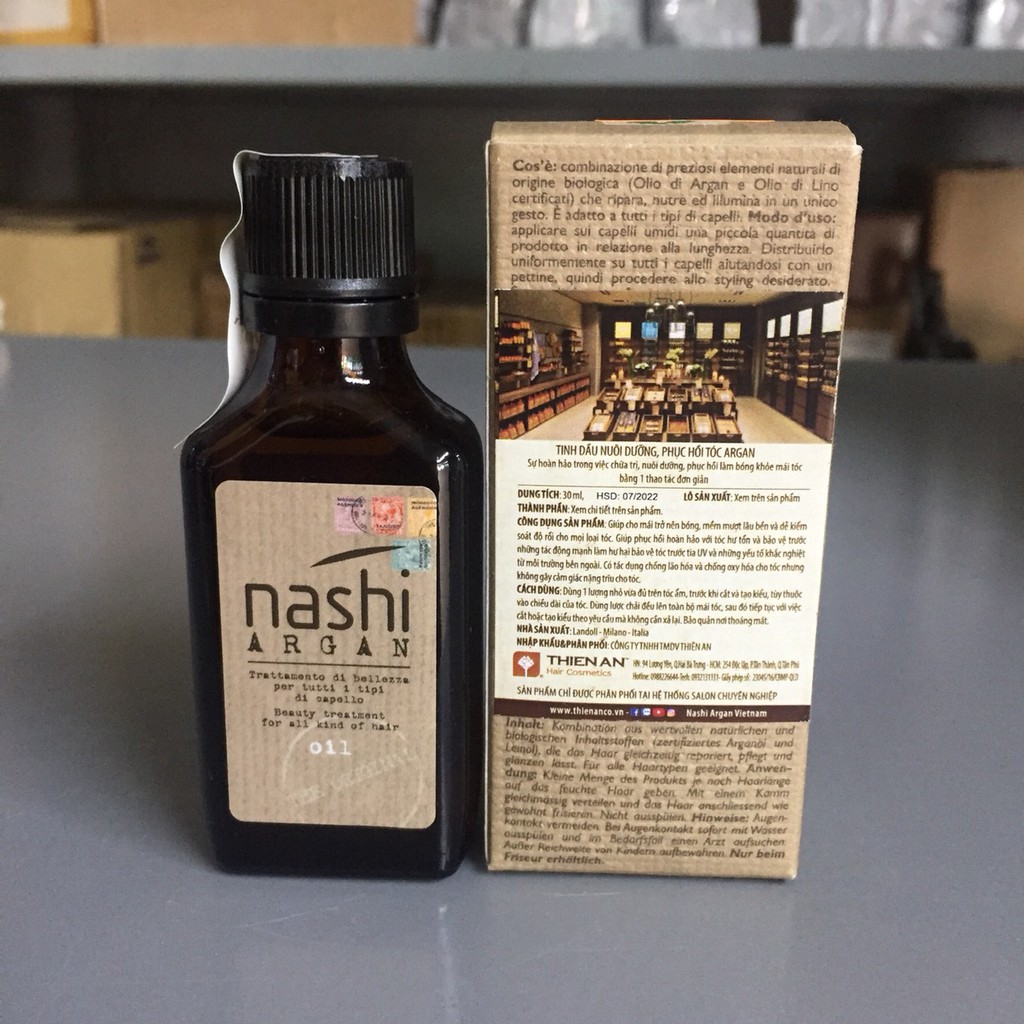 #nashi_argan_italy Tinh dầu dưỡng tóc khô xơ NASHI ARGAN OIL Ý 30ml