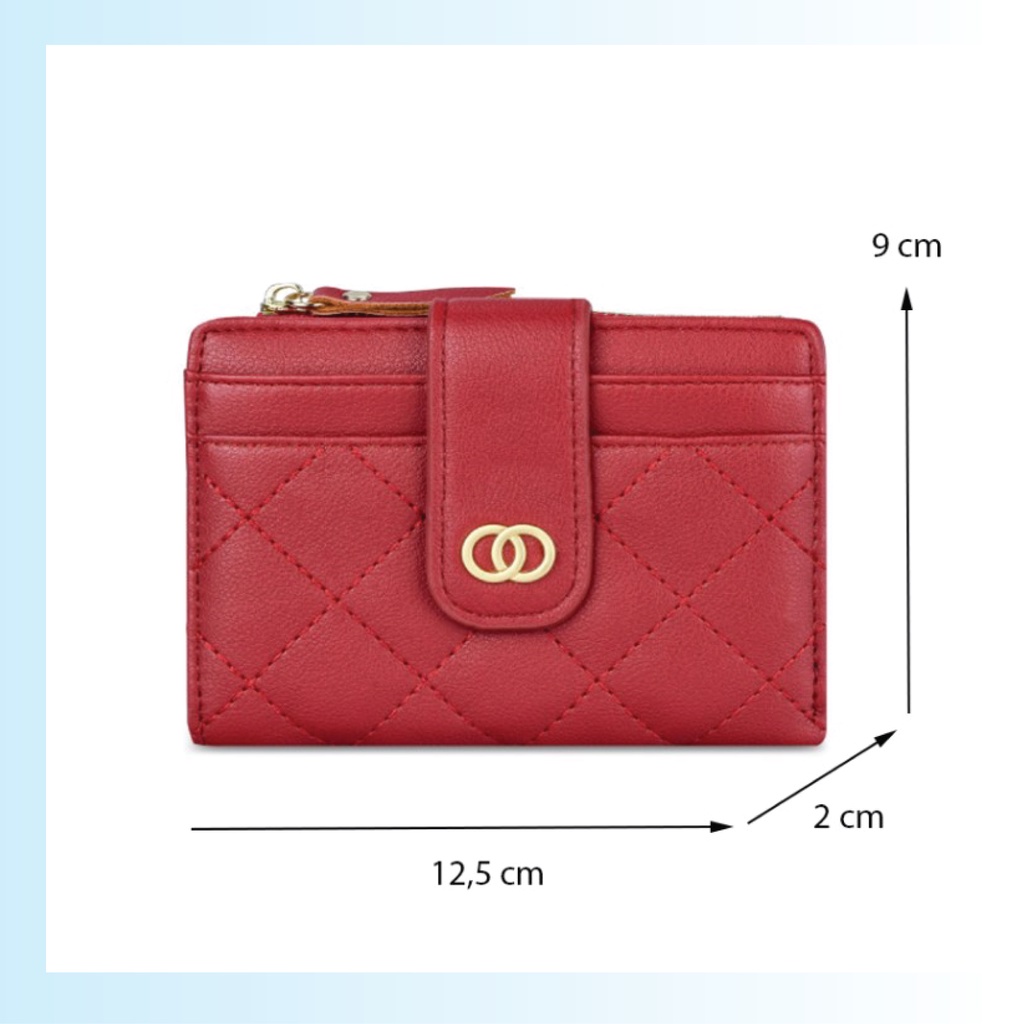 Ví Nữ Ngắn Mini Cầm Tay Đựng Tiền PERFECT FOR YOU Thời Trang Kẻ Caro Xinh Xắn Da Cao Cấp Cực Đẹp TL12 - GUTADO