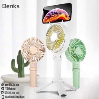 Quạt mini cầm tay benks f12 multi-function handhold 3.350mah - 2.000mah chính hãng hàng chuẩn