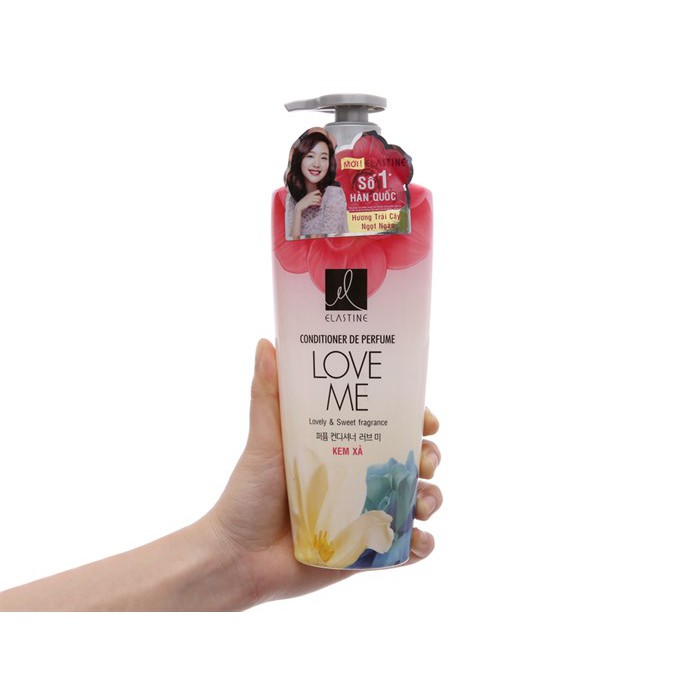 Combo Dầu gội xả nước hoa Elastine Love Me óng mượt chắc khoẻ 600ml