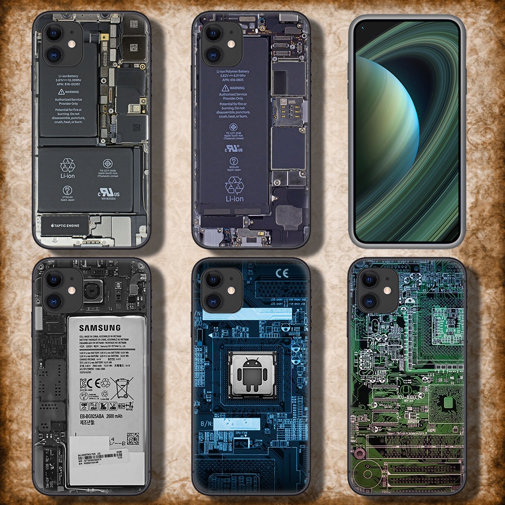 Ốp Điện Thoại TPU Mềm Họa Tiết Bảng Mạch 88C Cho iPhone 6 6S 7 8 Plus X XS XR 11 Pro Max