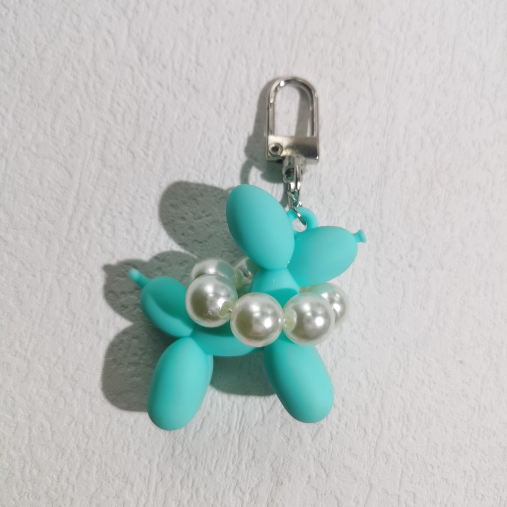 Ốp Bảo Vệ Hộp Đựng Tai Nghe Airpods Hình Chú Chó Và Bong Bóng Đính Ngọc Trai Xinh Xắn