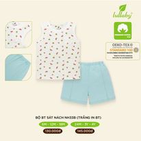 Bộ sát nách trái cây nhiệt đới cotton thở Lullaby