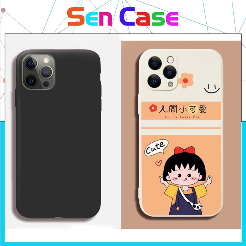 Ốp Lưng Iphone Cạnh Vuông Maruko BVC Iphone5/5s/6/6plus/6s/6splus/7/7plus/8/8plus/x/xr/xs/11/12/pro/max/plus/promax