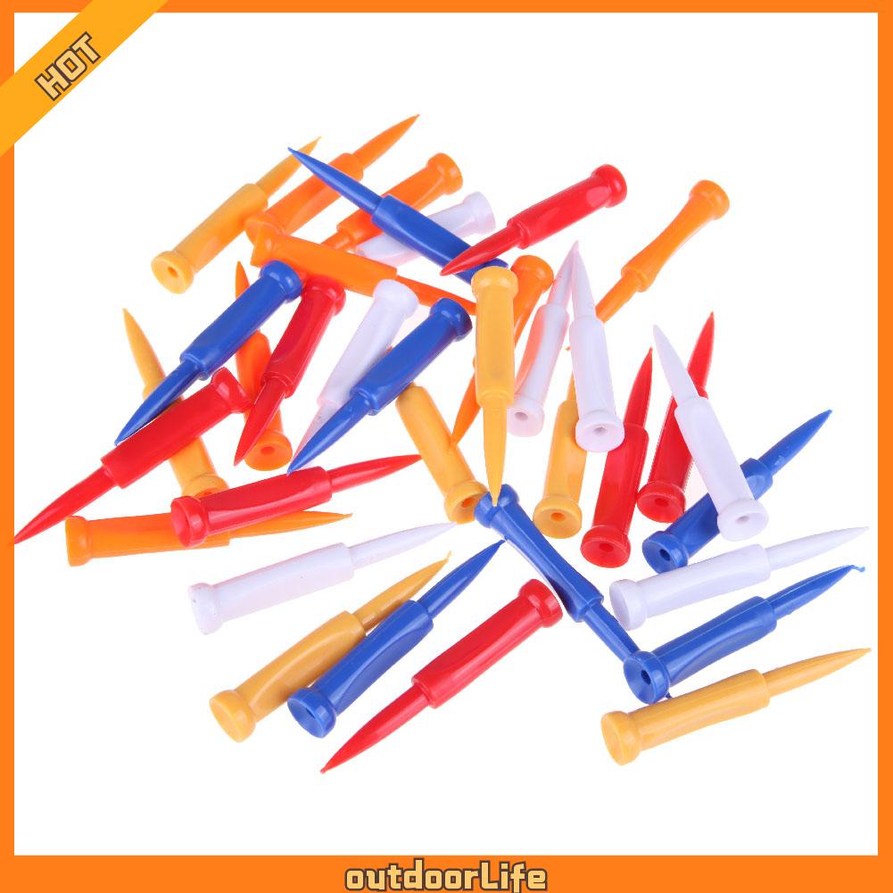 ❤Outdoorlife❤High Quality 35pcs Golf Tees Plastic Castle Tee Height Control Step Down 68mm✿